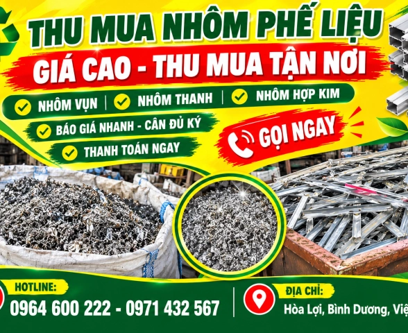 THU MUA NHÔM PHẾ | CẬP NHẬT GIÁ NHÔM PHẾ | 0964 600 222 - 0971 432 567