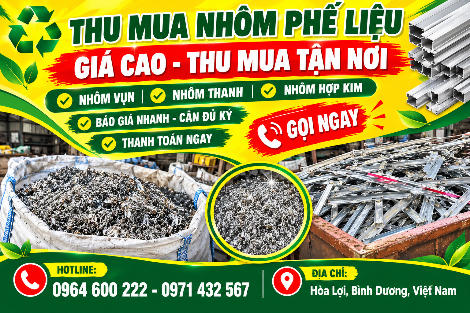 THU MUA NHÔM PHẾ GIÁ CAO